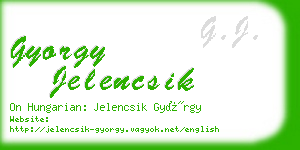 gyorgy jelencsik business card